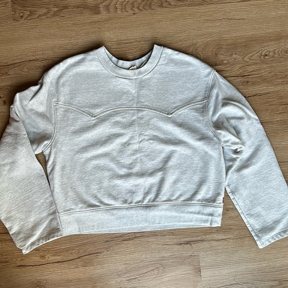 Levi’s Cropped Sweatshirt w/Western Detail - Picture 1 of 5